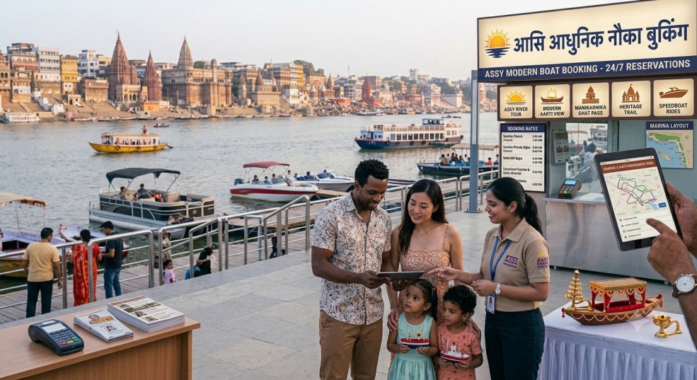 Book a boat ride on the Ganga
