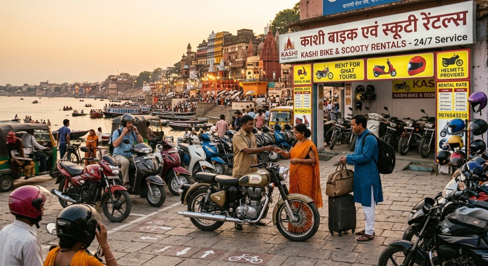 Rent a bike or scooter in Varanasi